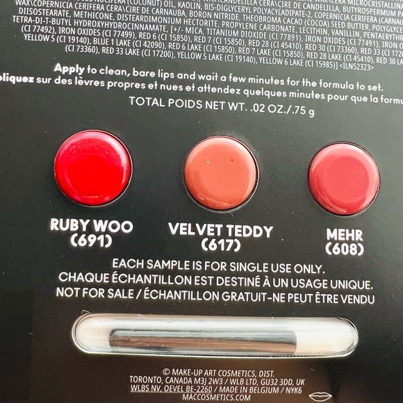 5 for 25⚡️ MAC M·A·Cximal Silky Matte Lipstick Sample Set 2.25g - Picture 3 of 6